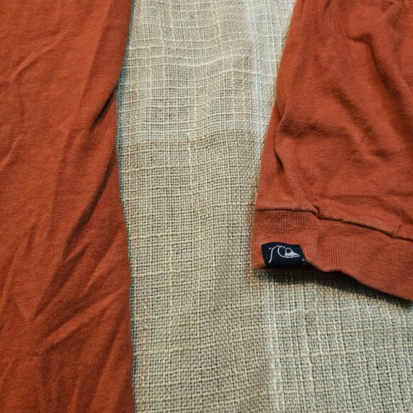 y2k Skater Emo Preppy Grunge Blokecore Qk Silver Orange Long Sleeve Logo Tshirt - Picture 4 of 8